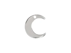 Sterling Silver Crescent Moon Connector 10mm