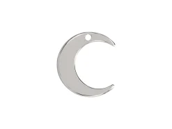 Sterling Silver Crescent Moon Connector 15mm