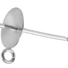 Sterling Silver Cup Peg Post Ring Pack of 10, 4mm, 302