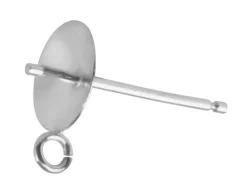 Sterling Silver Cup Peg Post Ring Pack of 10, 5mm, 302