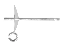 Sterling Silver Cup Peg Post Ring Pack of 10, 5mm, 302
