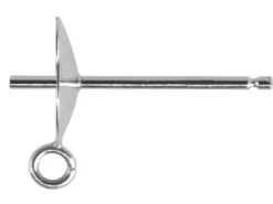 Sterling Silver Cup Peg Post Ring Pack of 10, 6mm, 302
