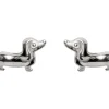 Sterling Silver Dachshund Design Earrings