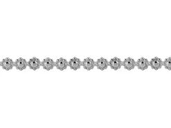 Sterling Silver Daisy Chain Berry Gallery Strip 4.1mm