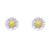 Sterling Silver Daisy Design Stud Earrings
