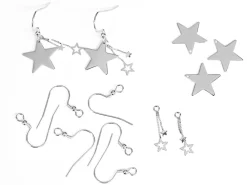 Sterling Silver Dangly Star Earrings Project