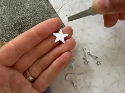 Sterling Silver Dangly Star Earrings Project
