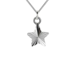 Sterling Silver Diamond Cut Star Blank 7mm