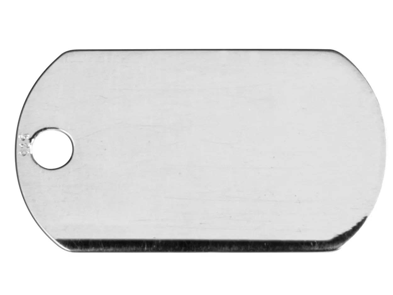 Sterling Silver Dog Tag 22.0mm X 13.0mm X 0.5mm Stamping Blank