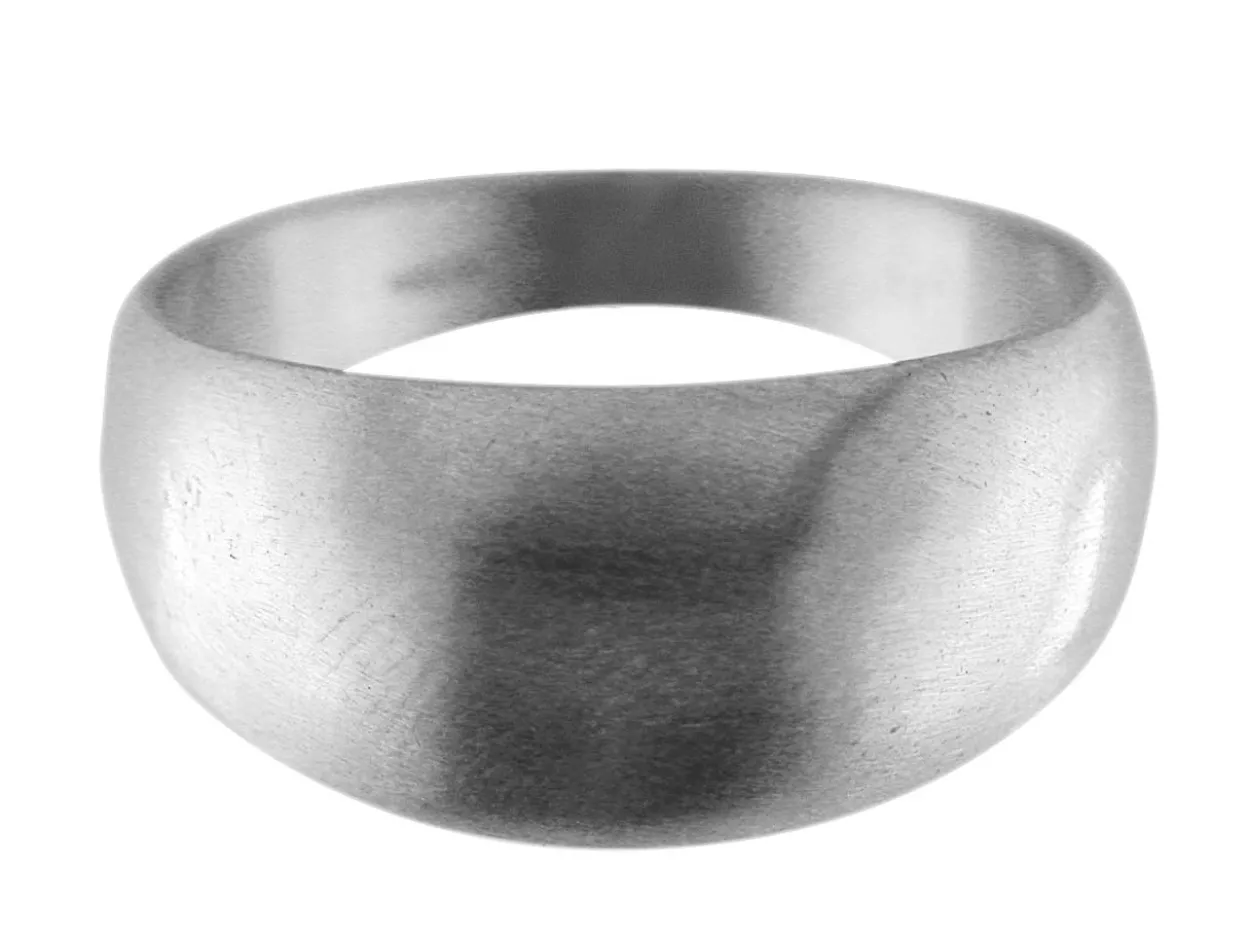 Sterling Silver Domed Ring 4mm Head Hallmarked Widest Point 10mm Size U Plain Solid Back