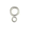 Sterling Silver Double Closed Jump Ring Pack of 10, Small Ring 2.6mm, Large Ring 4.5mm