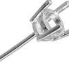 Sterling Silver Double Gallery Ear Stud 50pt, 4 Claw