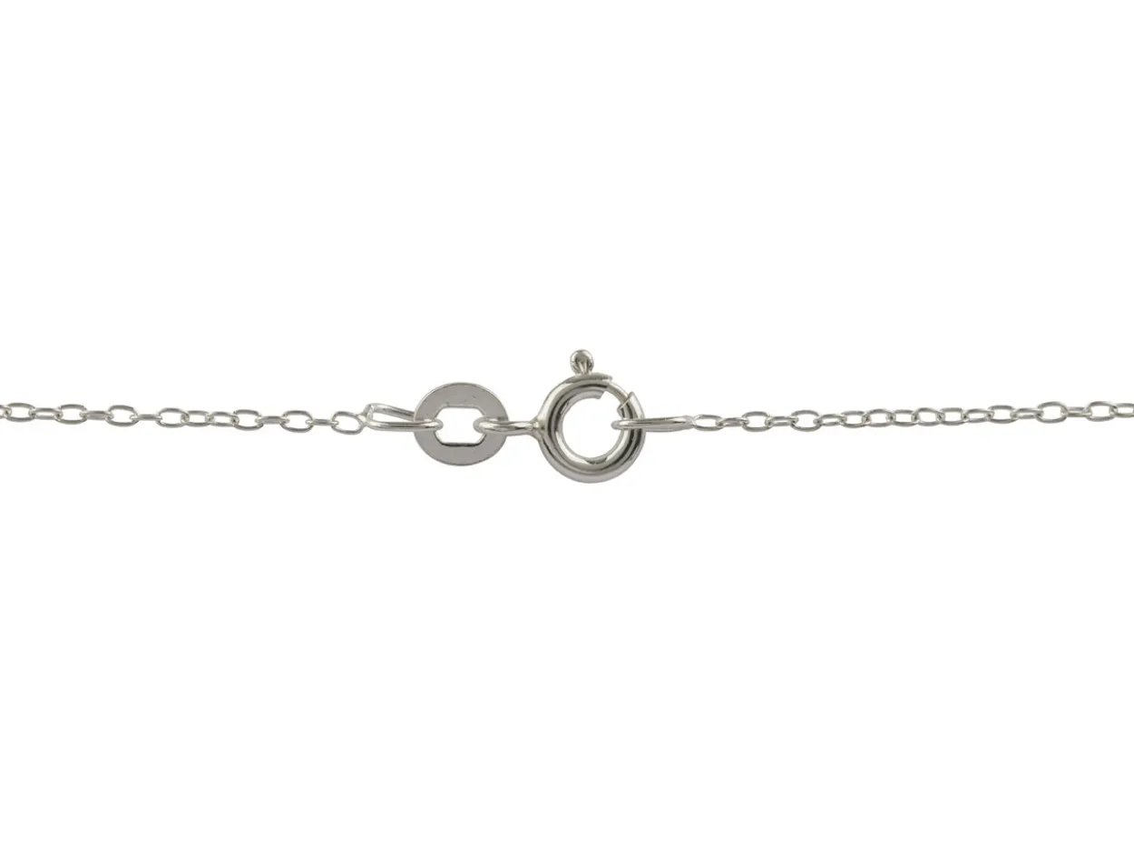 Sterling Silver Double Heart Necklet With 16"/40cm Chain