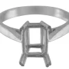Sterling Silver Dress Octagonal Ring 8x6mm Hallmarked Size N