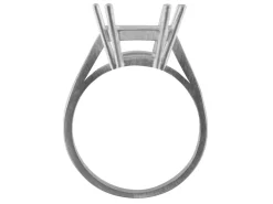 Sterling Silver Dress Octagonal Ring 12x10mm Hallmarked Size O