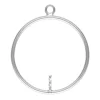 Sterling Silver Drop Round With Peg Inside 15mm