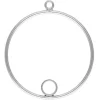 Sterling Silver Drop Round With 4mm Bezel Inside 25mm