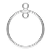 Sterling Silver Drop Round With Closed Jump Ring Inside 15mm