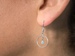 Sterling Silver Drop Round With Closed Jump Ring Inside 15mm