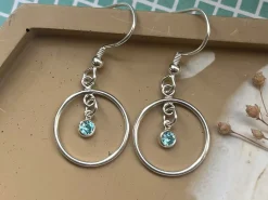 Sterling Silver Drop Round With Closed Jump Ring Inside 15mm