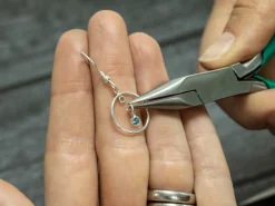 Sterling Silver Drop Round With Closed Jump Ring Inside 15mm