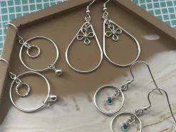 Sterling Silver Drop Teardrop With Closed Jump Ring Inside 29mm X 20mm