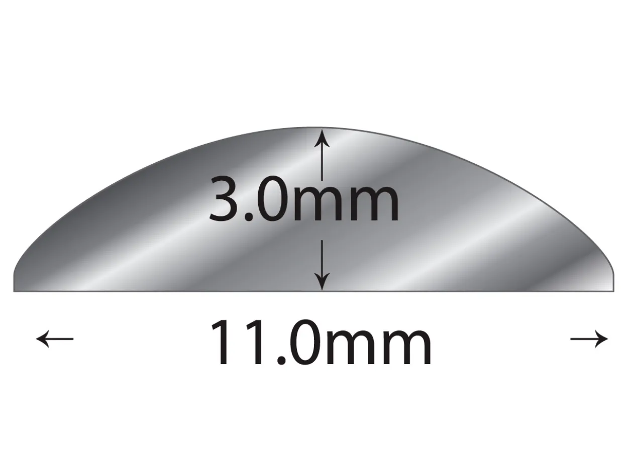Sterling Silver D Shape Wire 11.0mm X 3.0mm Flat Edge, Fully Annealed, 100% Recycled Silver