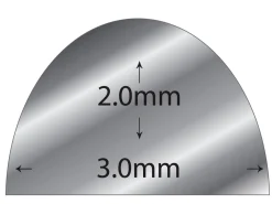 Sterling Silver D Shape Wire 3.0mm X 2.0mm Fully Annealed, 100% Recycled Silver