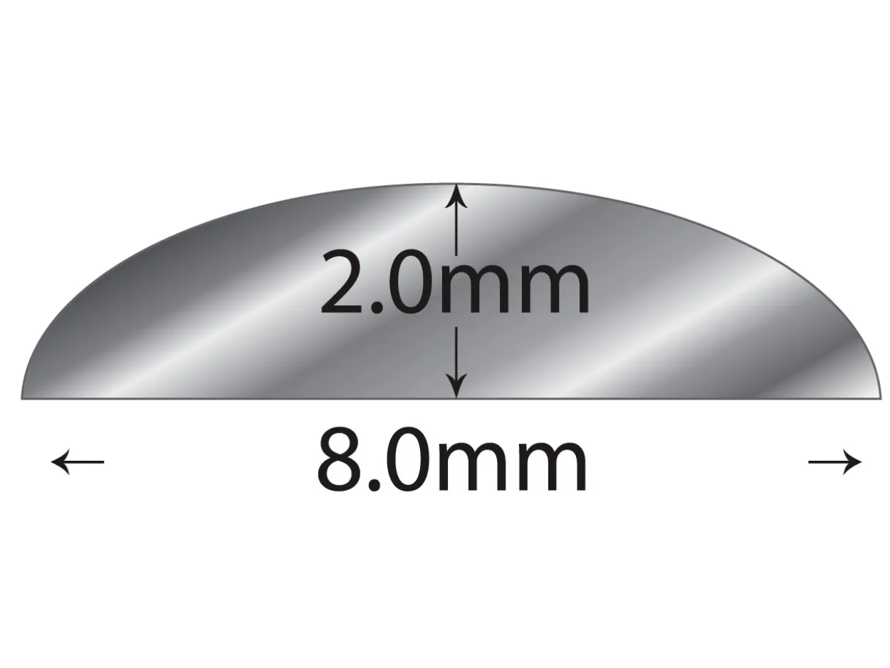 Sterling Silver D Shape Wire 8.00mm X 2.00mm 2617, Fully Annealed, 100% Recycled Silver