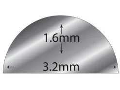 Sterling Silver D Shape Wire 3.2mm X 1.6mm Fully Annealed, 100% Recycled Silver