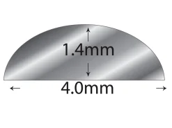 Sterling Silver D Shape Wire 4.0mm X 1.4mm Fully Annealed, 100% Recycled Silver