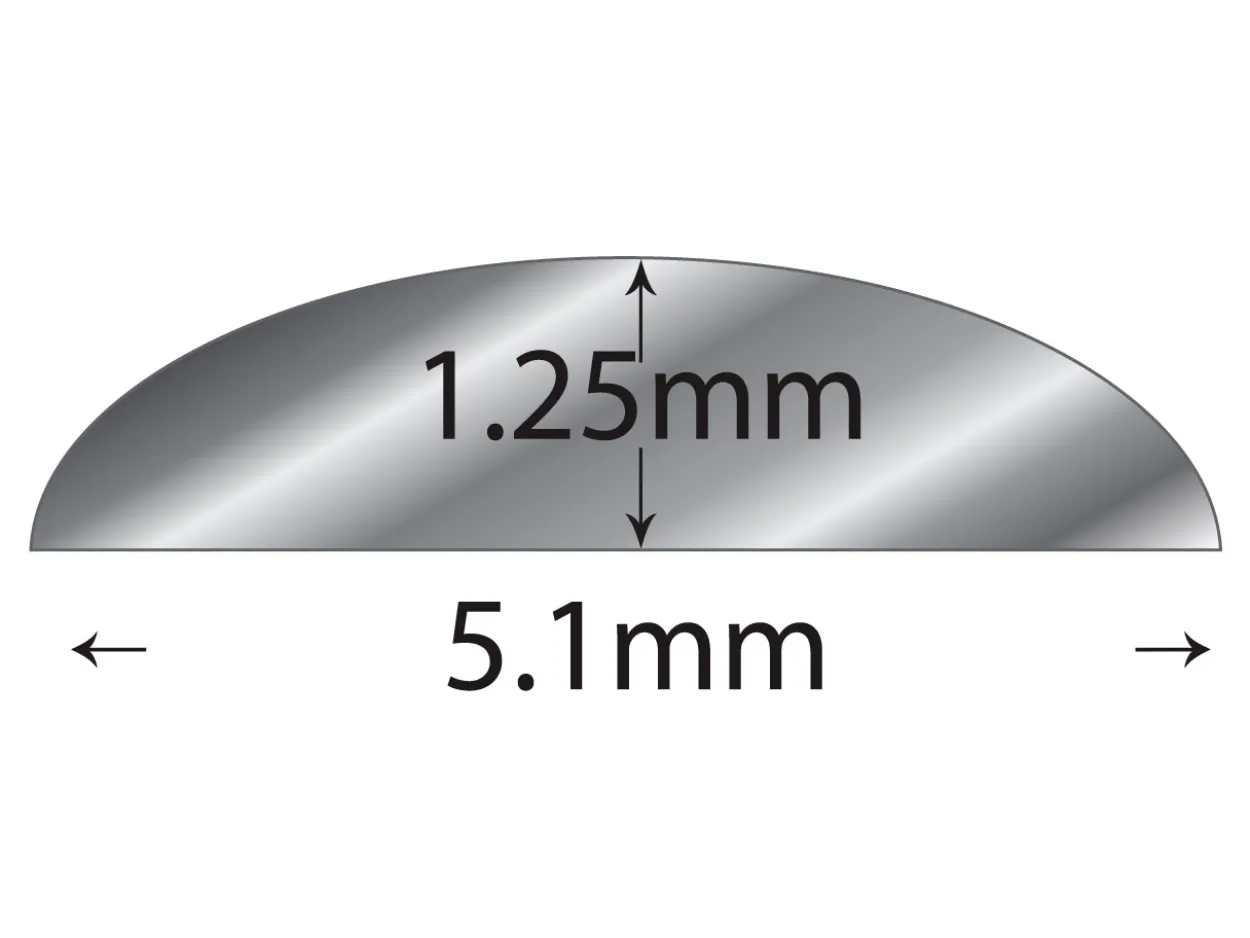 Sterling Silver D Shape Wire 5.1mm X 1.25mm Fully Annealed, 100% Recycled Silver