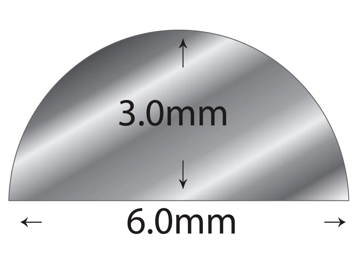Sterling Silver D Shape Wire 6.00mm X 3.00mm 2616, Fully Annealed, 100% Recycled Silver