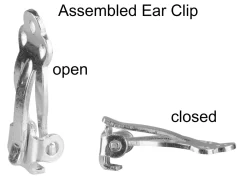 Sterling Silver Ear Clip Flat Stamped Medium Unassembled