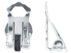 Sterling Silver Ear Clip Pair 10mm Flat Pad And Large Flat Clip