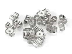 Sterling Silver Earring Back Scroll Medium Pack of 20, 100% Recycled Silver