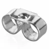 Sterling Silver Earring Back Scroll Medium, Pack of 20, 100% Recycled Silver