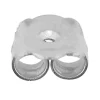 Sterling Silver Earring Back Scroll Large Pack of 20 With Fluted Edge, 100% Recycled Silver