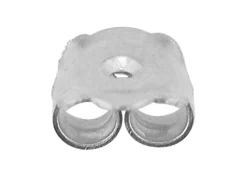 Sterling Silver Earring Back Scroll Large Pack of 20 With Fluted Edge, 100% Recycled Silver