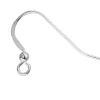 Sterling Silver Earring Hook Wire, Pack of 20, With Bead And Loop
