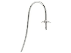 Sterling Silver Earring Hook Wire With 4mm Cup Pack of 2