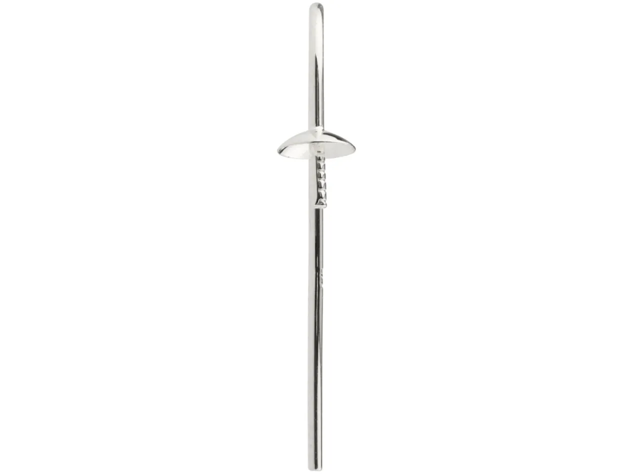 Sterling Silver Earring Hook Wire With 4mm Cup Pack of 2