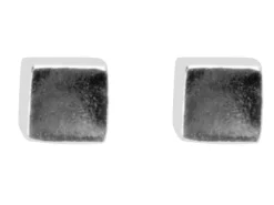 Sterling Silver Earrings Cube Stud
