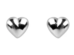 Sterling Silver Earrings Heart Stud