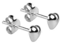 Sterling Silver Earrings Heart Stud