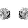 Sterling Silver Earrings Knot Stud