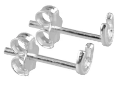 Sterling Silver Earrings Lucky Horseshoe Stud