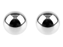 Sterling Silver Earrings Pair 3mm Ball Stud Earrings With Scroll