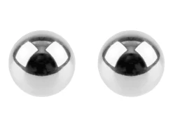 Sterling Silver Earrings Pair 6mm Ball Stud Earrings With Scroll
