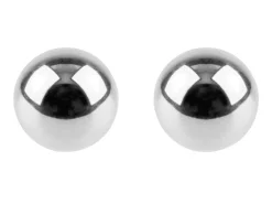 Sterling Silver Earrings Pair 5mm Ball Stud Earrings With Scroll